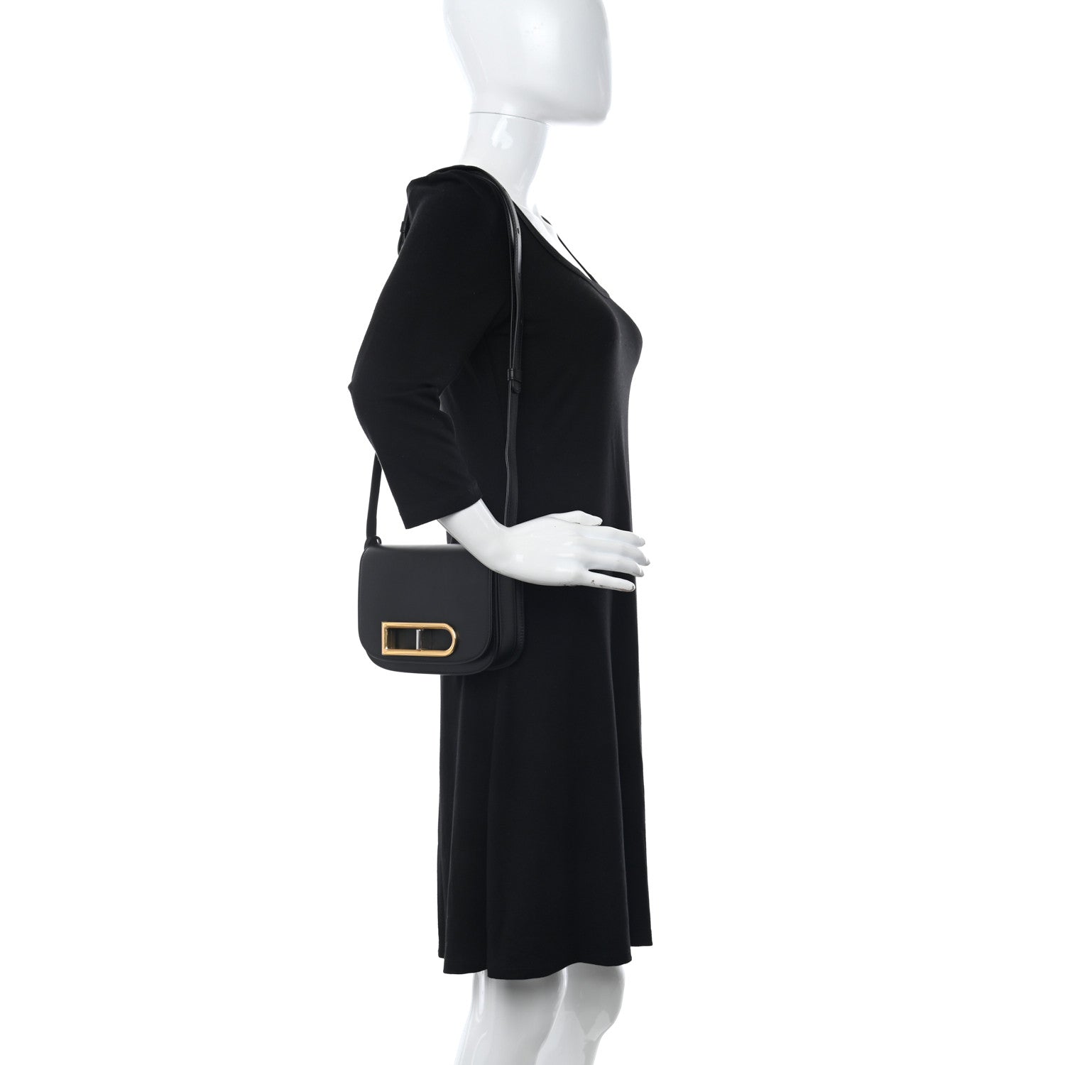 Delvaux Olen Calfskin Small Lingot Crossbody Black 2 of 10