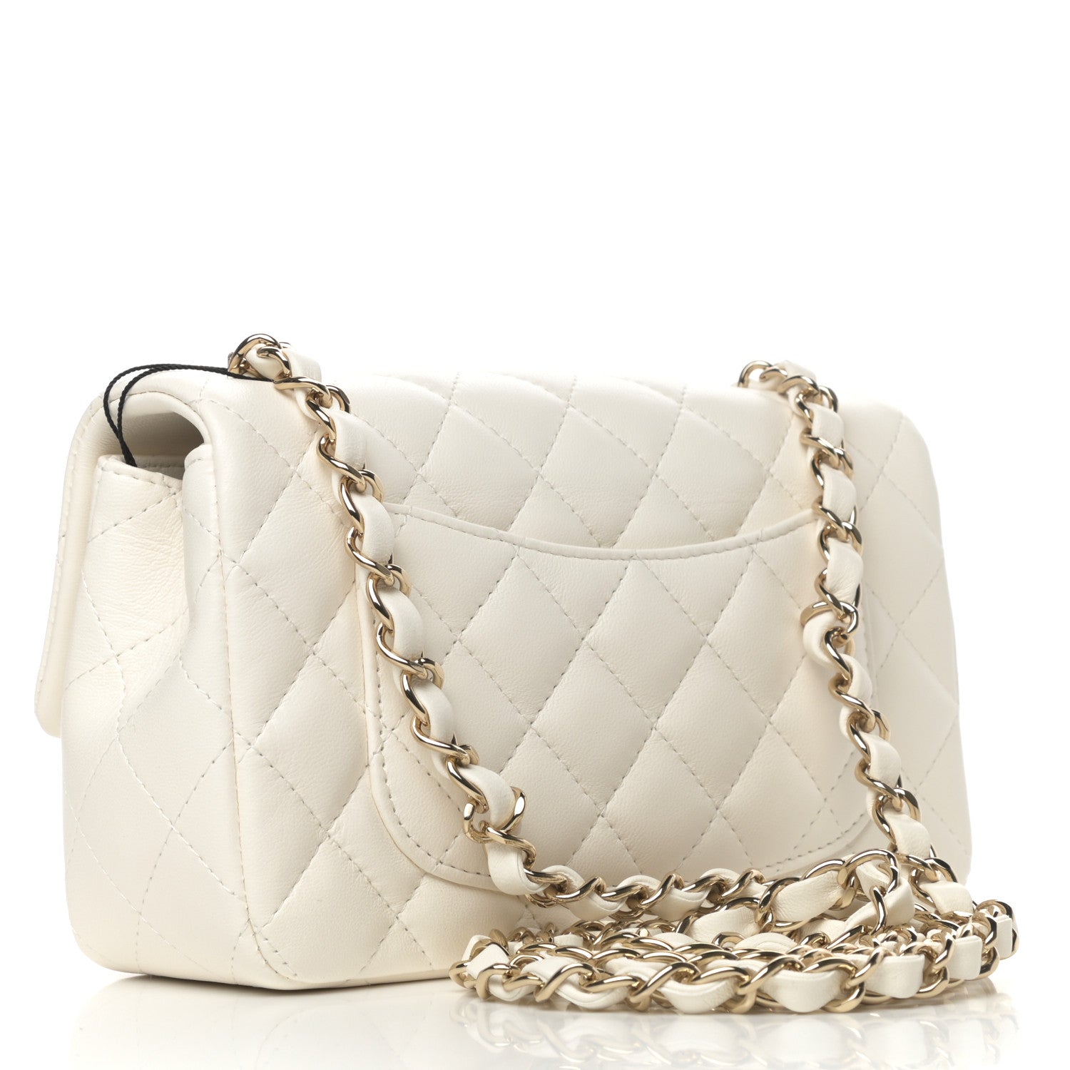 Chanel Lambskin Quilted Mini Rectangular Flap White 3 of 10
