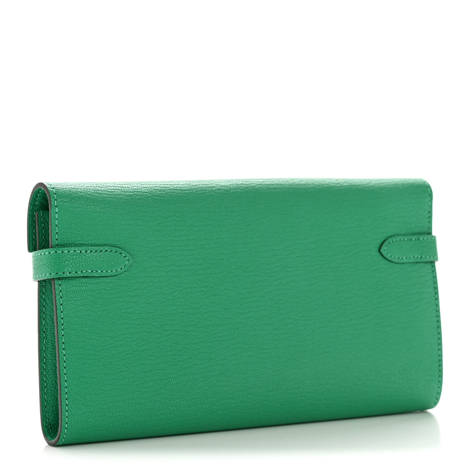 Hermes Chevre Mysore Kelly Longue Wallet Menthe 3 of 9