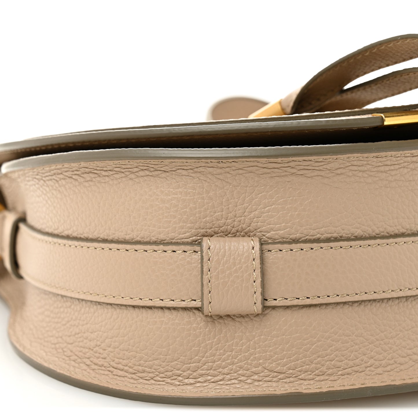 Grained Calfskin Medium Marcie Saddle Bag Boyish Brown