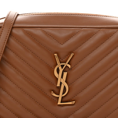 Saint Laurent Calfskin Matelasse Monogram Lou Camera Bag Cinnamon 8 of 10