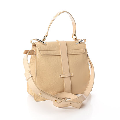 Chloe Shiny Grained Calfskin Medium Aby Day Shoulder Bag Blondie Beige 2 of 8