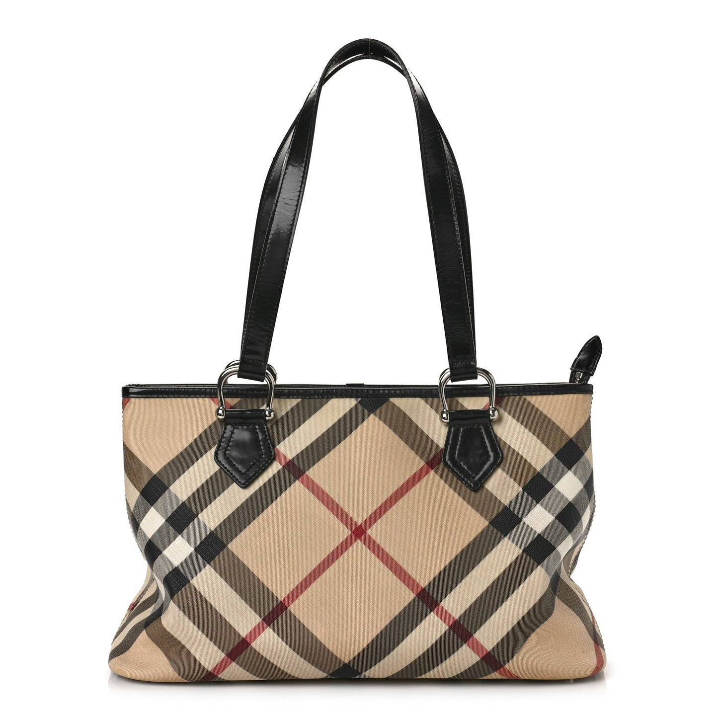 Supernova Check Small Nickie Tote Black