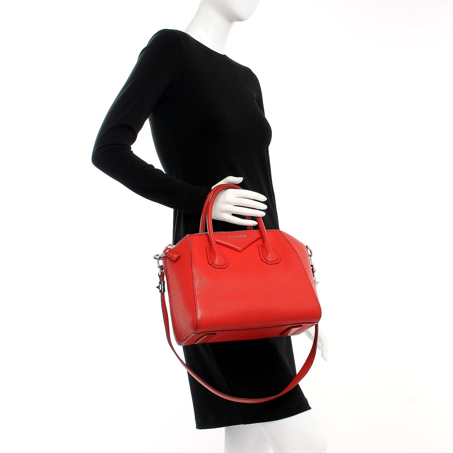 Sugar Goatskin Small Antigona Vermillon