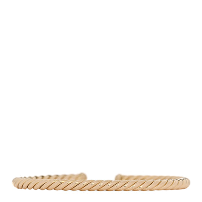 David Yurman 18K Yellow Gold 4mm Cablespira Flex Bracelet 1 of 3
