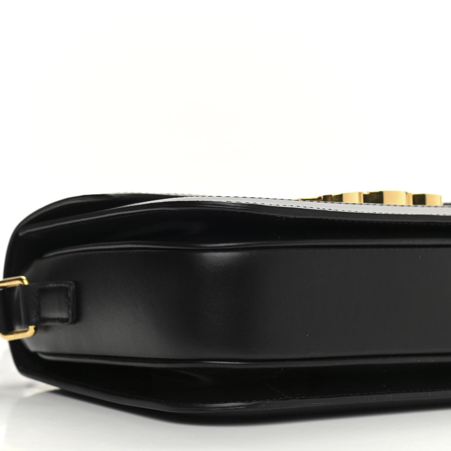 Canvas Calfskin Triomphe Embroidered Medium Triomphe Bag Black