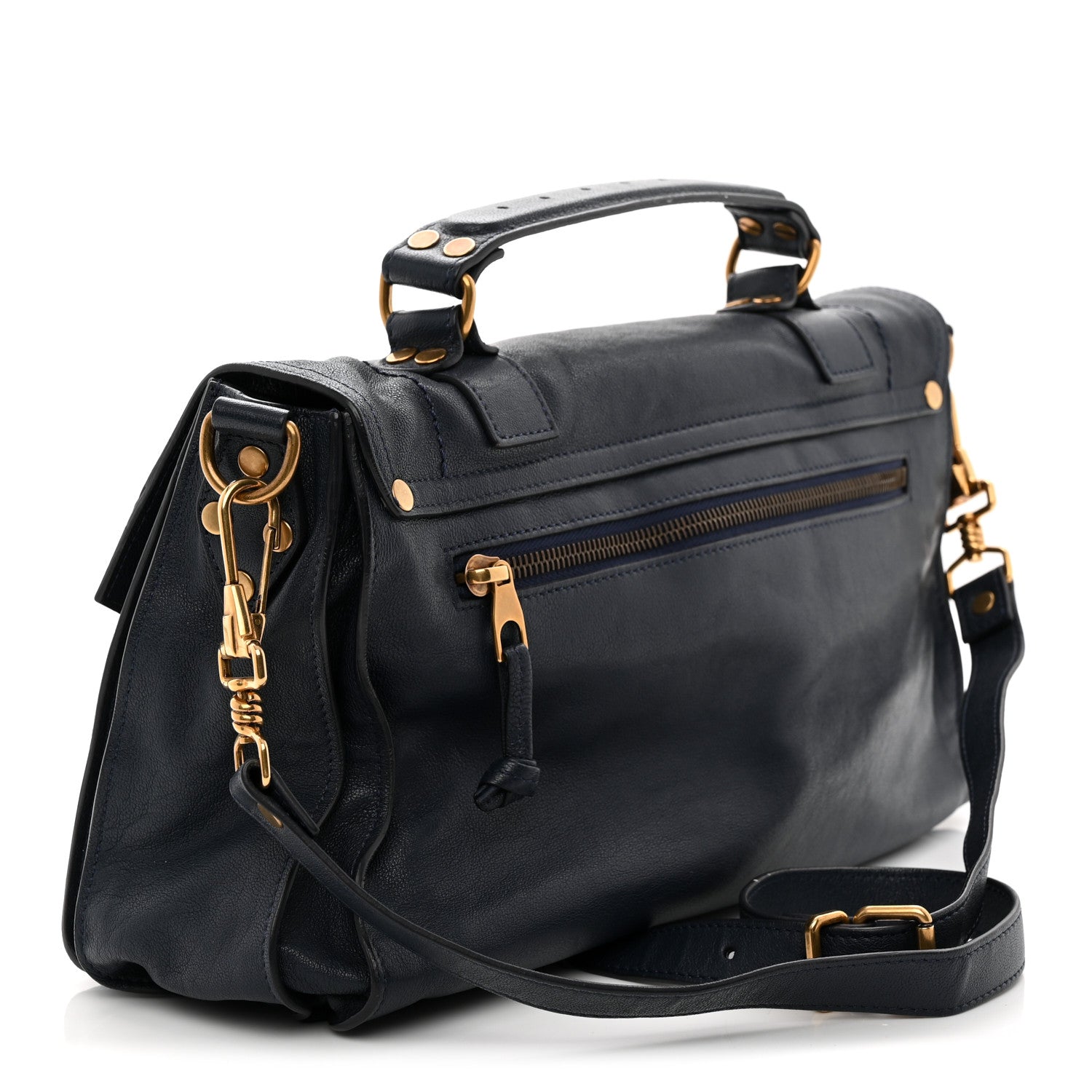 Proenza Schouler Lambskin Medium PS1 Satchel Midnight 3 of 12
