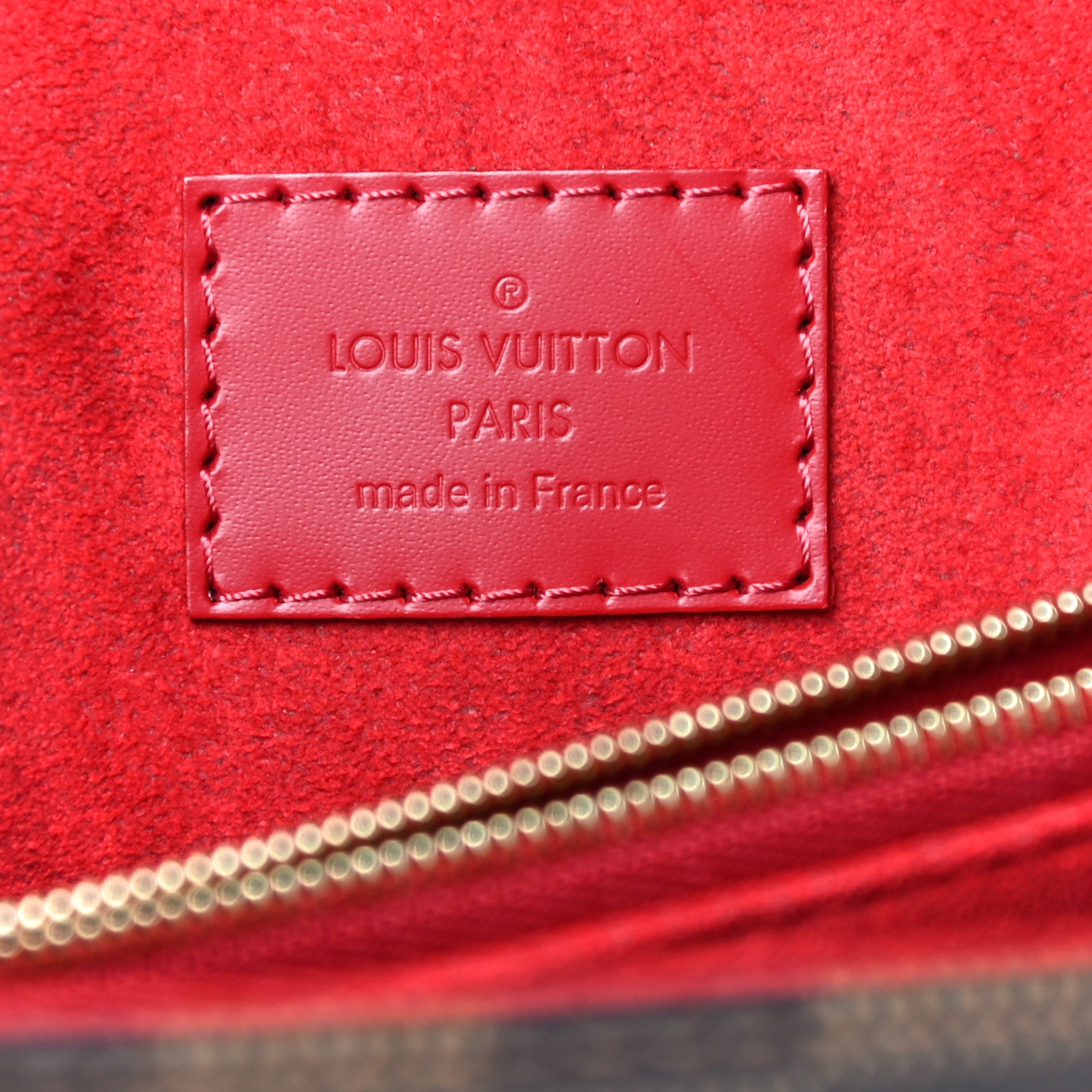 Louis Vuitton Damier Ebene Caissa Clutch Cherry 6 of 11