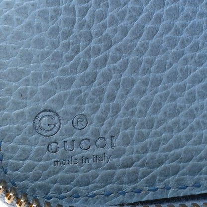 Gucci Monogram Dollar Calfskin Zip Around Wallet Beige Ebony Mineral Blue 6 of 8