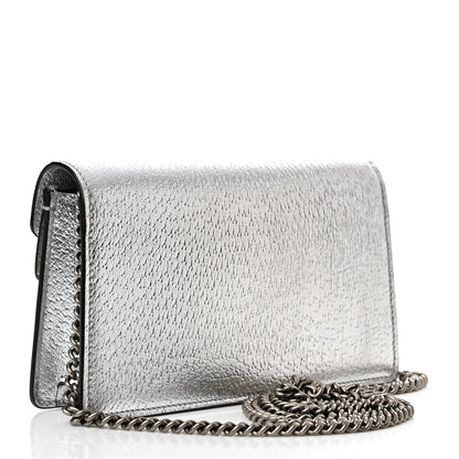 Gucci Metallic Calfskin Super Mini Dionysus Shoulder Bag Silver 3 of 11