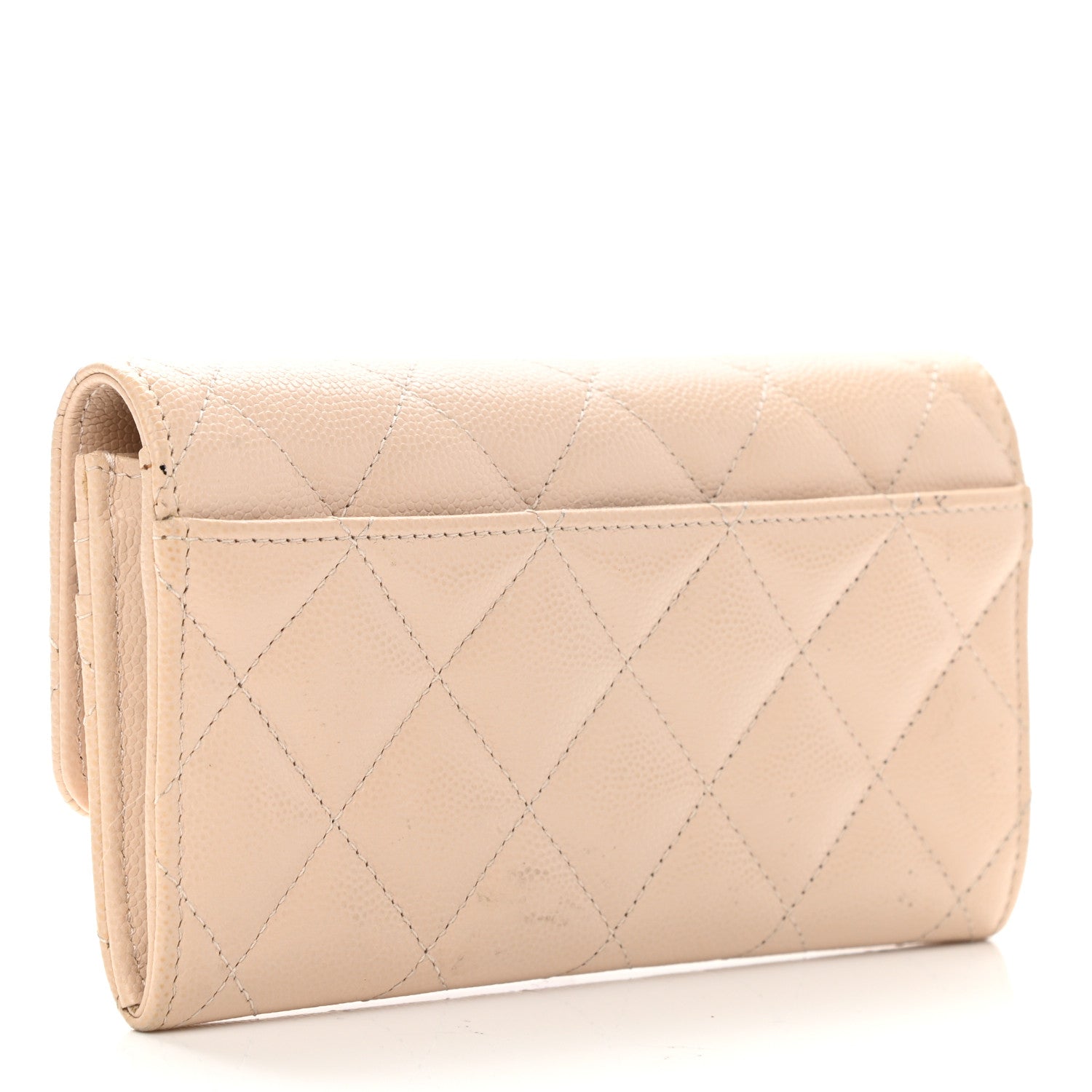 Chanel Caviar Pearl Quilted Coco Candy Wallet Beige 3 of 12