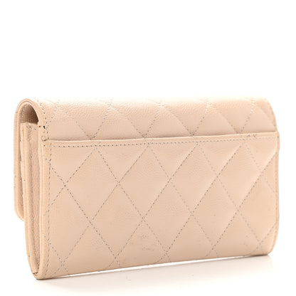 Chanel Caviar Pearl Quilted Coco Candy Wallet Beige 3 of 12