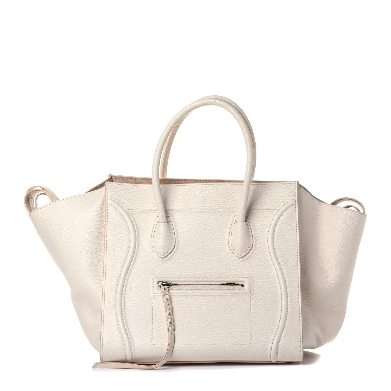 Celine Grained Calfskin Medium Phantom Luggage Cream 1 of 12