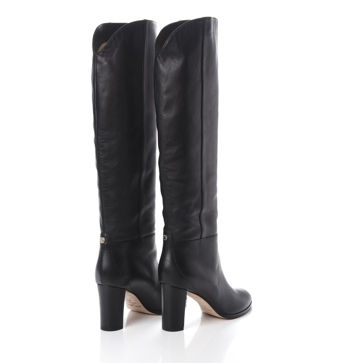 Jimmy Choo Calfskin Knee High Boots 36.5 Black 4 of 6