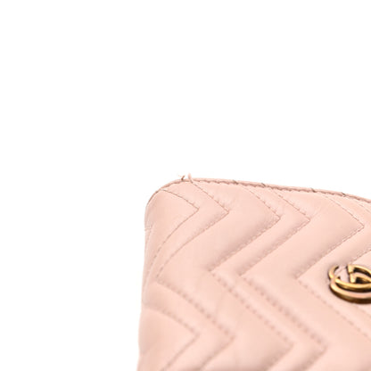 Gucci Calfskin Matelasse GG Marmont Card Case Wallet Perfect Pink 8 of 13