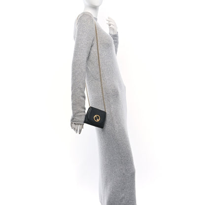 Gucci Roxy Calfskin Medium Blondie Chain Wallet Black 2 of 12