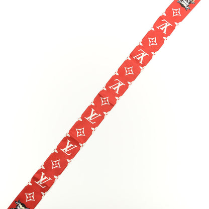 Louis Vuitton Silk Monogram Rodeo Bandeau Red 3 of 3