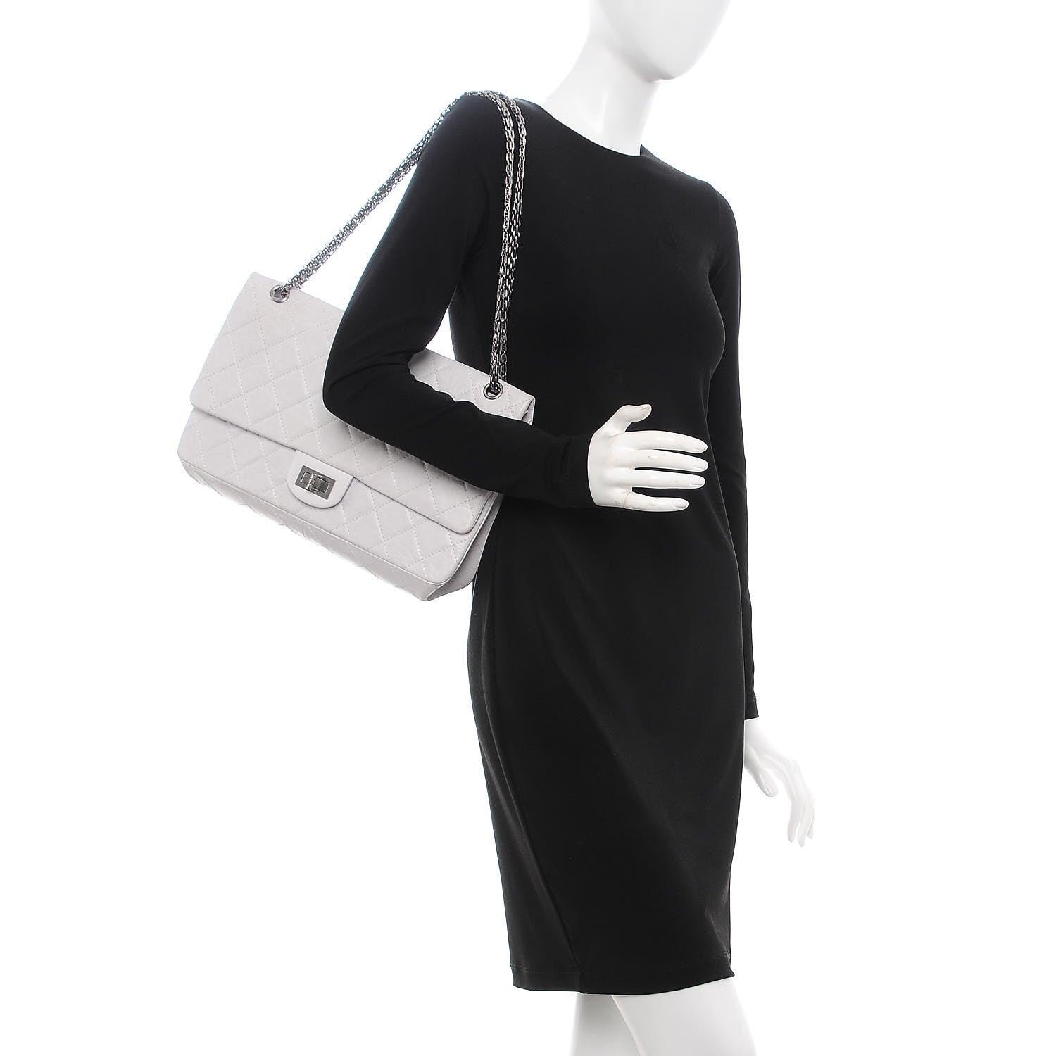 Chanel Aged Calfskin 50th Anniversary 2.55 Reissue 227 White 2 of 8