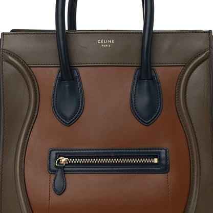 Celine Satin Calfskin Mini Tri-Color Luggage Camel 8 of 10