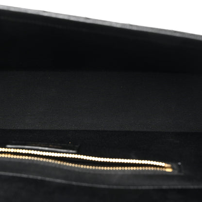 Saint Laurent Grain De Poudre Matelasse Chevron Large Monogram Satchel Black 5 of 10