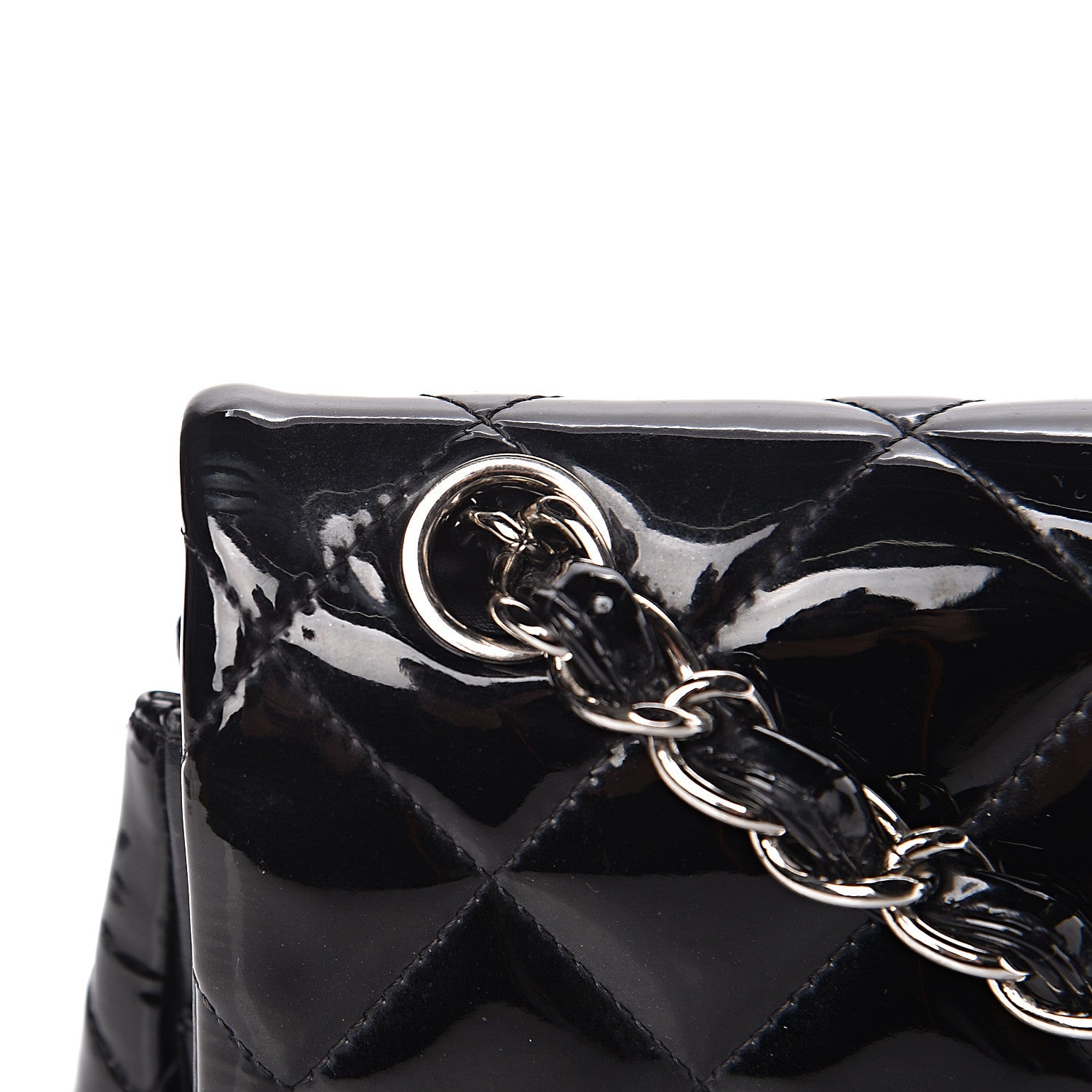 Chanel Patent Quilted Jumbo Double Flap Black 15 of 22