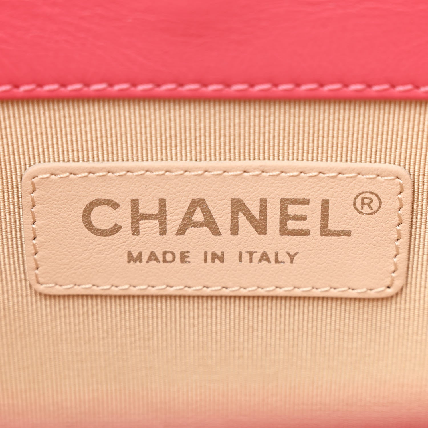 Chanel Calfskin Raffia Small Take Away Vanity Case Bag Pink Beige 6 of 10