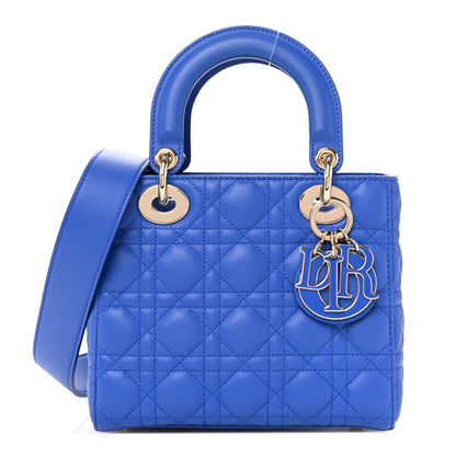 Christian Dior Lambskin Cannage Small My ABCDior Lady Dior Blue 1 of 11