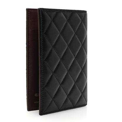 Chanel Lambskin Quilted Passport Holder Black 3 of 7