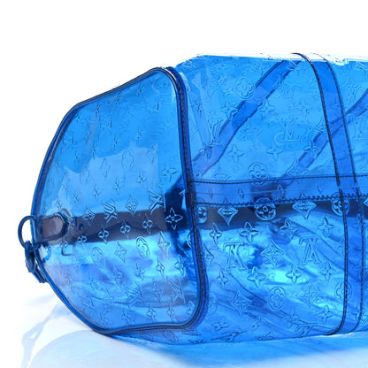 Louis Vuitton PVC Monogram Keepall Bandouliere 50 Blue 5 of 9