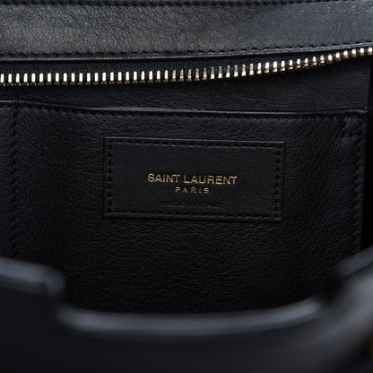 Saint Laurent Smooth Calfskin Small Monogram Cabas Black 9 of 10