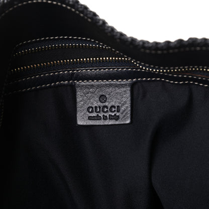 Gucci Calfskin Large Horsebit Chain Hobo Black 6 of 9
