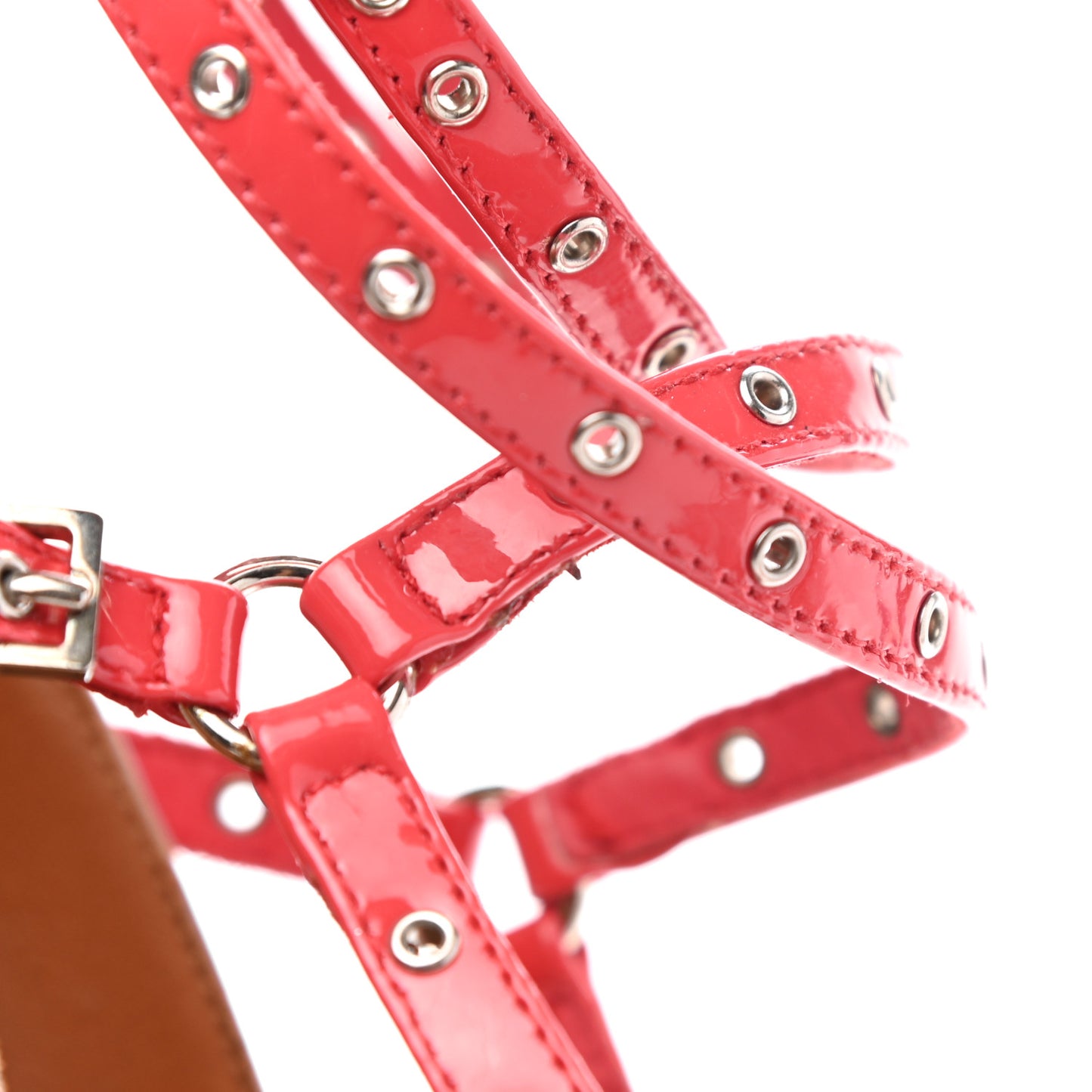 Patent Love Latch 100mm Pumps 39 Deep Coral Poudre