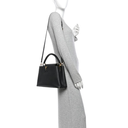 Louis Vuitton Taurillon Capucines PM Black 2 of 9