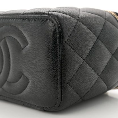 Chanel Caviar Quilted Small Vanity Case With Chain Black 10 of 10