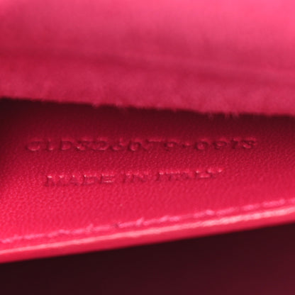 Saint Laurent Patent Grain De Poudre Classic Monogram Cassandre Clutch Fuchsia 7 of 8