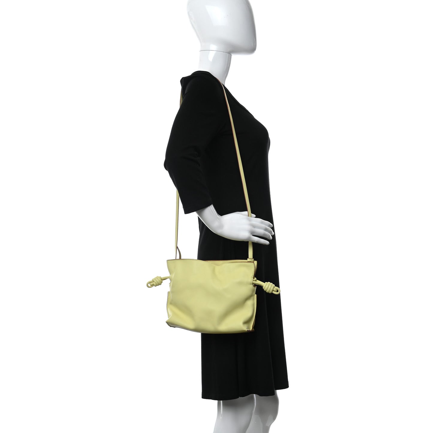 Calfskin Mini Flamenco Knot Bag Yellow