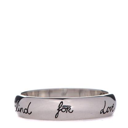 Gucci Sterling Silver Blind for Love Band Ring 61 9.5 3 of 6