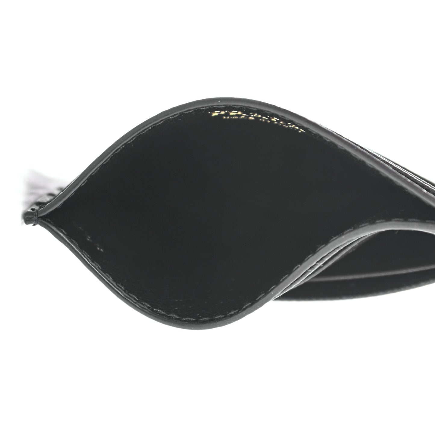 Saffiano Metal Card Holder Black