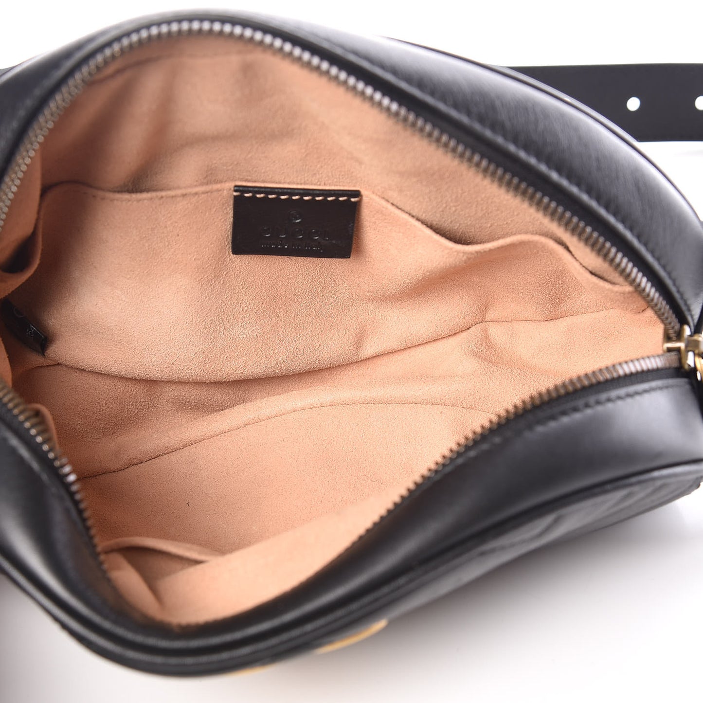 Calfskin Matelasse GG Marmont Belt Bag 95 38 Black