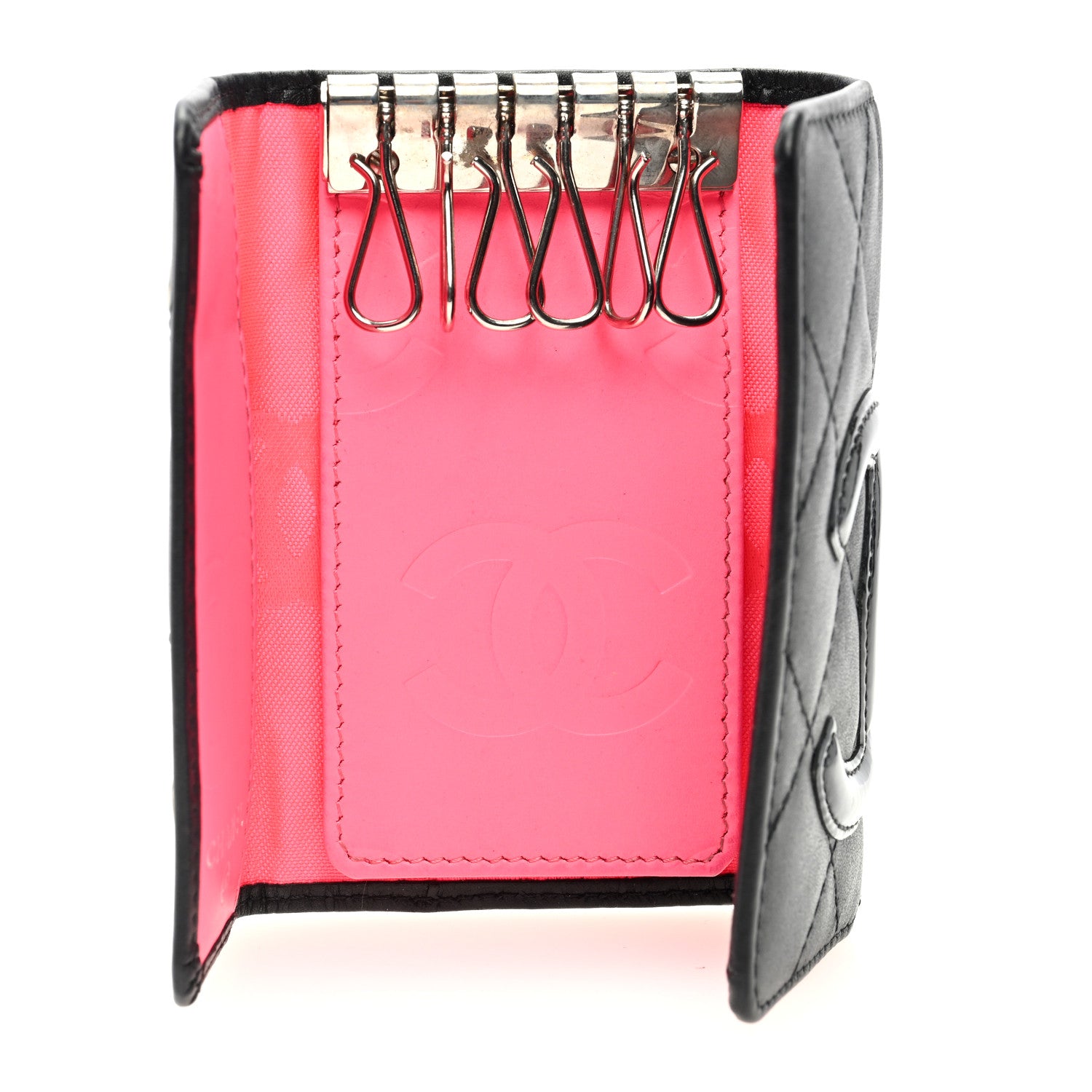 Chanel Calfskin Quilted Cambon 6 Key Holder Black 5 of 8