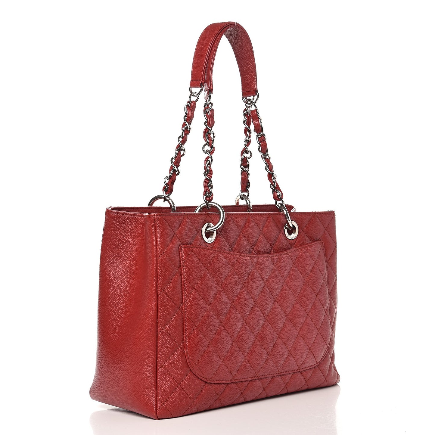 Caviar Quilted Grand Shopping Tote GST Red