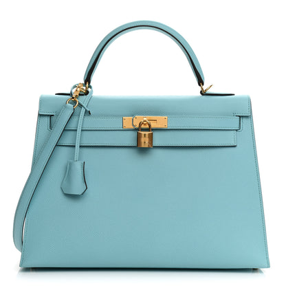 Hermes Epsom Kelly Sellier 32 Bleu Atoll 1 of 23