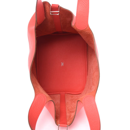 Hermes Taurillon Clemence Picotin Lock 26 GM Bougainvillea 5 of 14