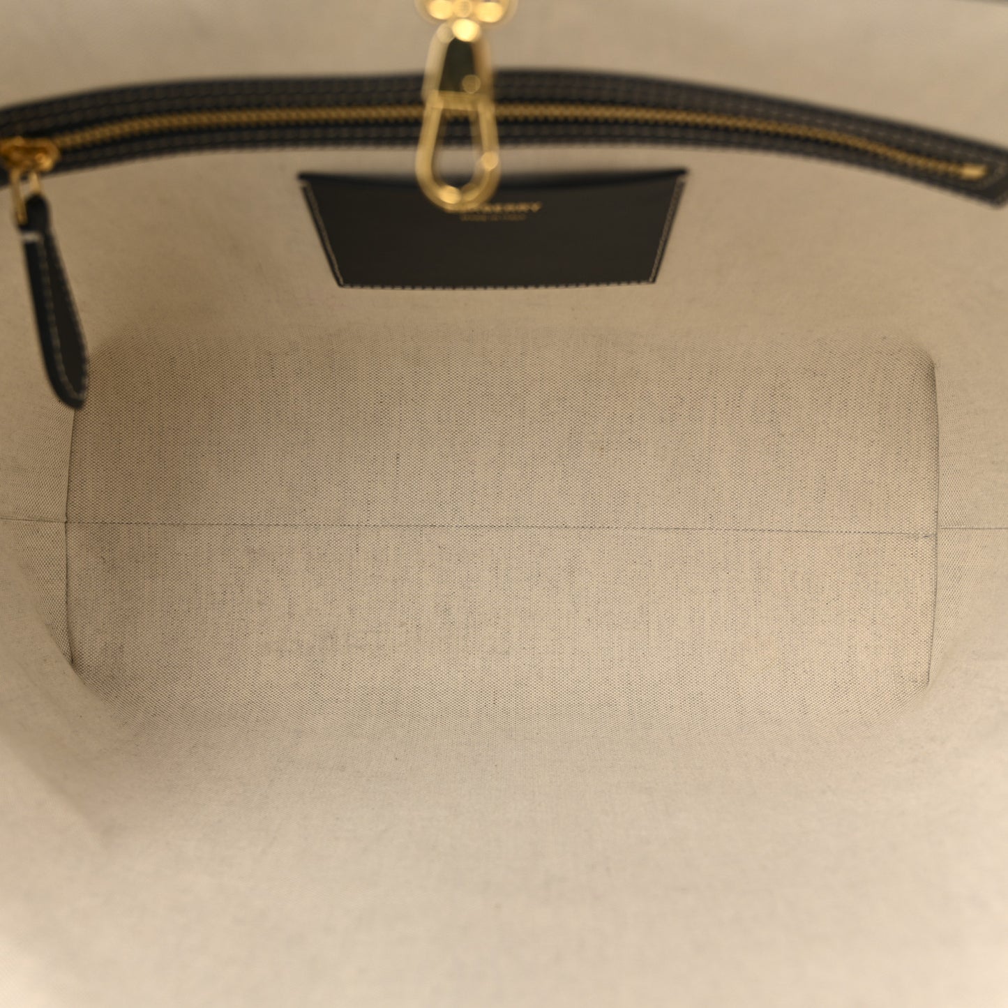 Calfskin Monogram Motif TB Medium Soft Tote Black