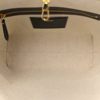 Burberry Calfskin Monogram Motif TB Medium Soft Tote Black 5 of 12