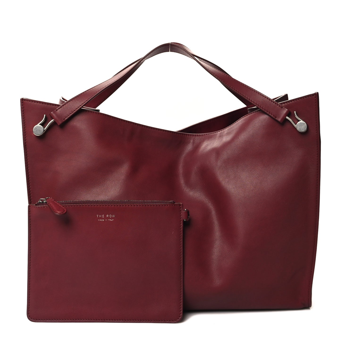 Polished Saddle Calfskin Alexia Bag Amaranto