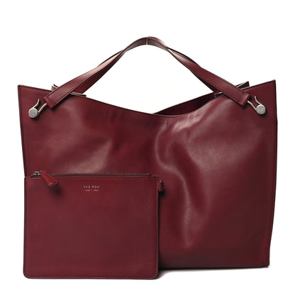 The Row Polished Saddle Calfskin Alexia Bag Amaranto 3 of 11
