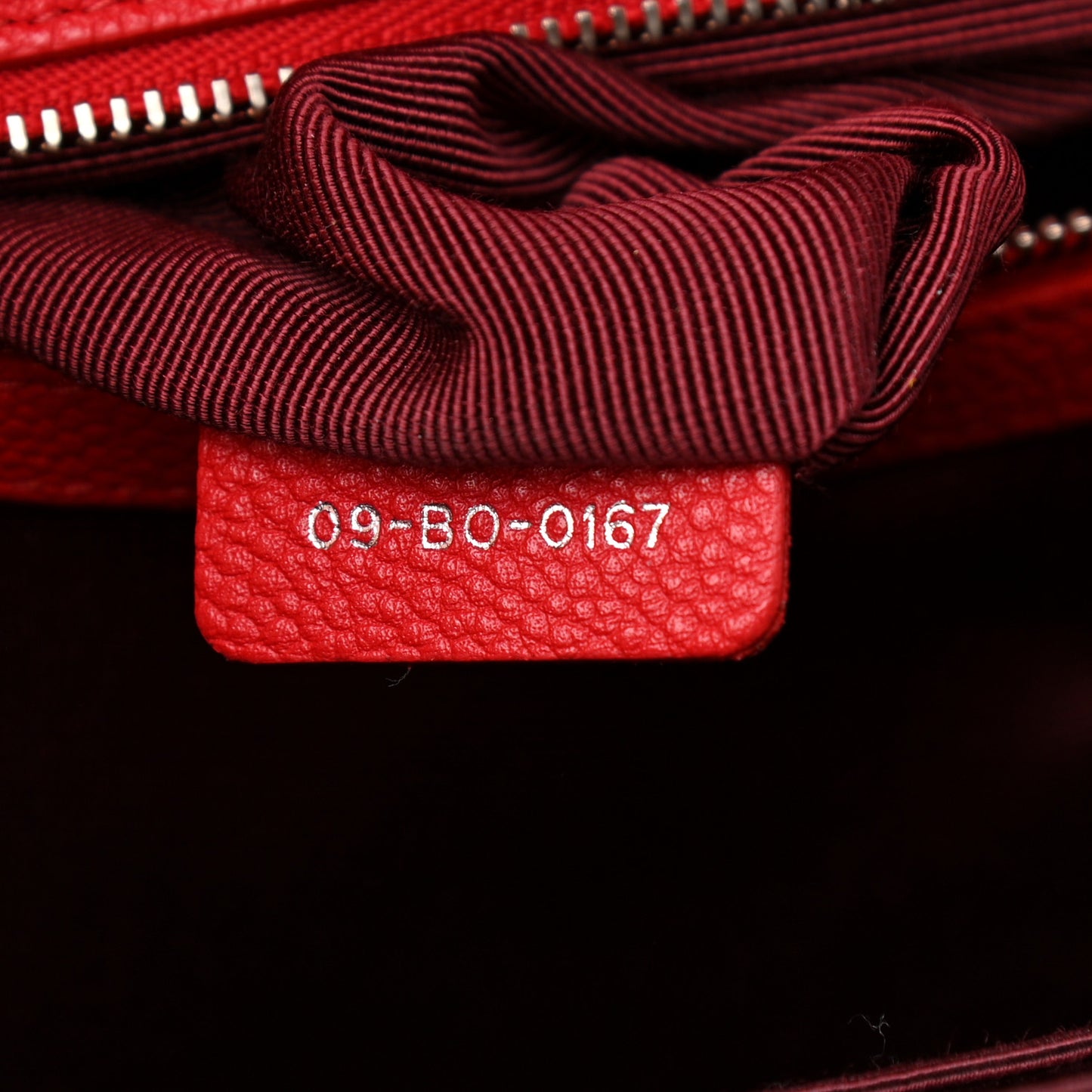 Grained Calfskin Medium Diorama Flap Bag Red