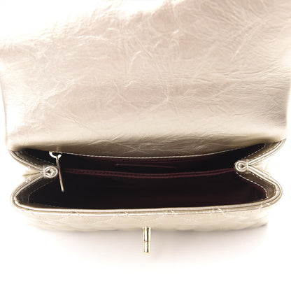 Chanel Metallic Aged Calfskin Quilted Mini Coco Handle Flap Gold 5 of 10