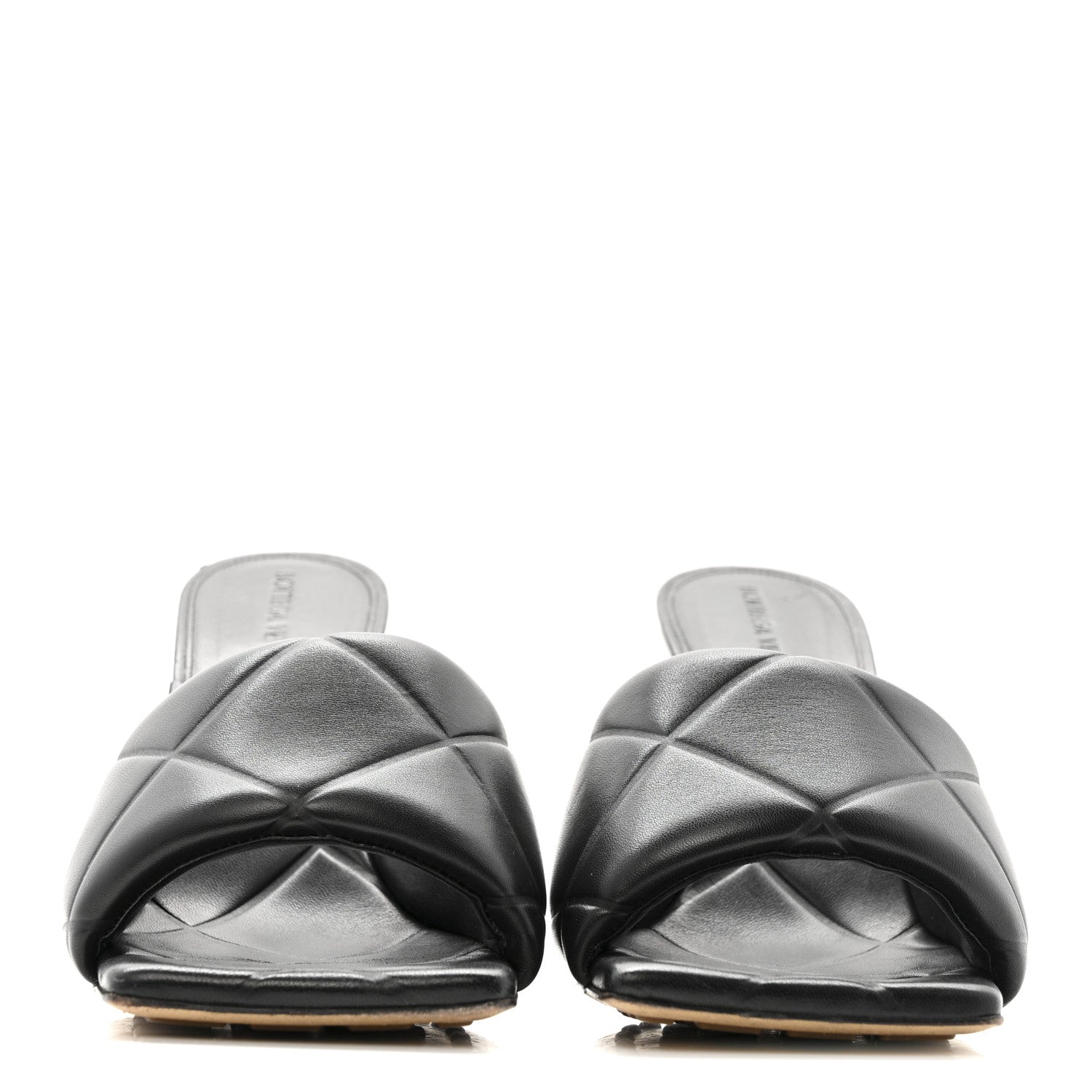 Bottega Veneta Nappa Quilted Rubber Lido Mule Sandals 40 Black 3 of 12